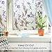 Iris Flower Frosted Non Adhesive Decorative Window Film, Static Cling Glass Film, Removable Privacy Door Film Window Cling, Stained Glass Window Decoration Heat Control & Anti UV, 17.5x78.5 inch