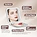 30X Magnifying Mirror, Compact Travel Mirror for Purse & Pocket, Double-Sided 1X/30X HD Makeup Mirror with Tweezers - Portable Mirror for Eyebrow Plucking, Daily Beauty & Travel Essentials, Rose