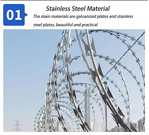 Alambre de púas de seguridad de acero galvanizado con diseño helicoidal doble 3