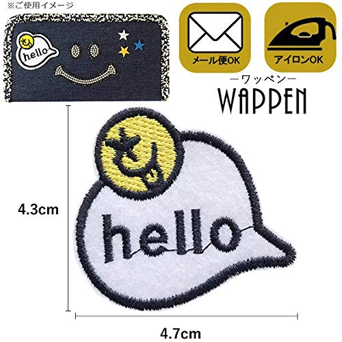 Amazon.co.jp: ワッペン 刺繍ワッペン アイロン接着 縦4.3cm×横4.7cm