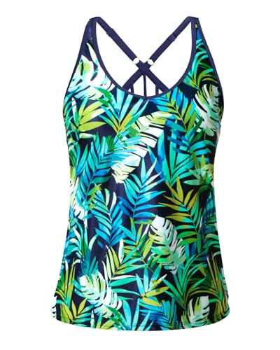 Image of Yonique Womens Tankini Top Only Athletic Swim Top Modest Tankini Swimsuit No Bottom