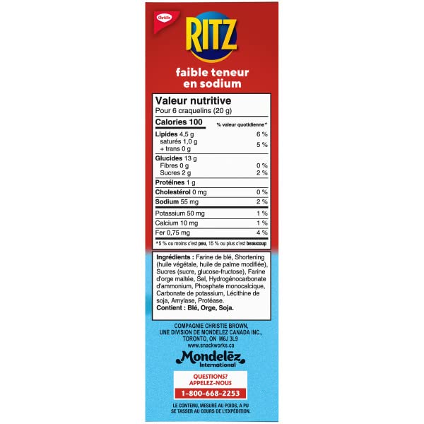 Ritz Low Sodium Crackers 200g/7oz Imported from Canada