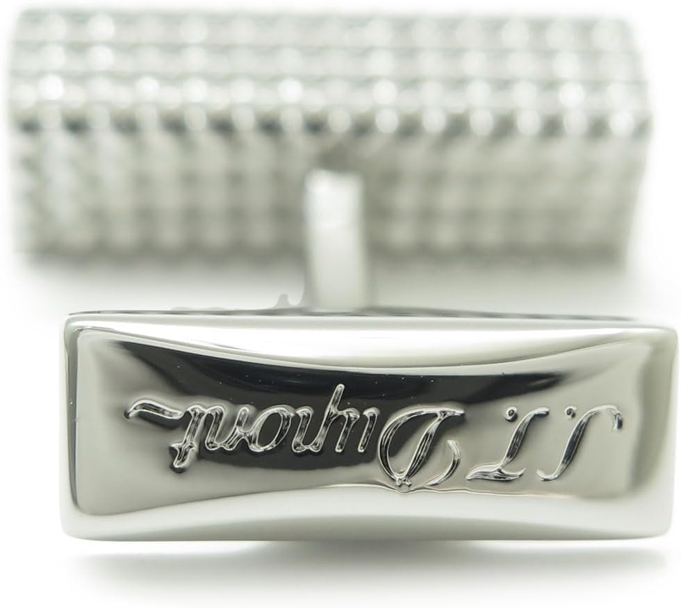 S.T. Dupont D-005567 Diamond Palladium-Finish Rectangular Cufflinks