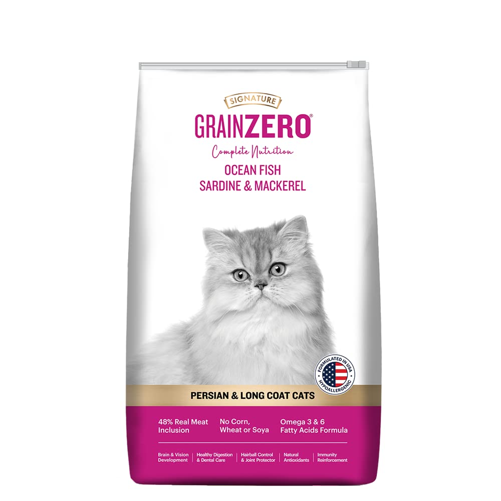 Buy Grain Zero Signature Persian And Long Coat Cat Dry Food 1.2 Kg