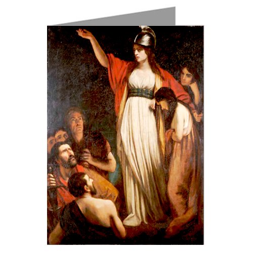 6 Vintage Greeting Cards, portrait of Queen Boudicca. Celtic Warrior Queen, famous for battling the Romans and burning London.