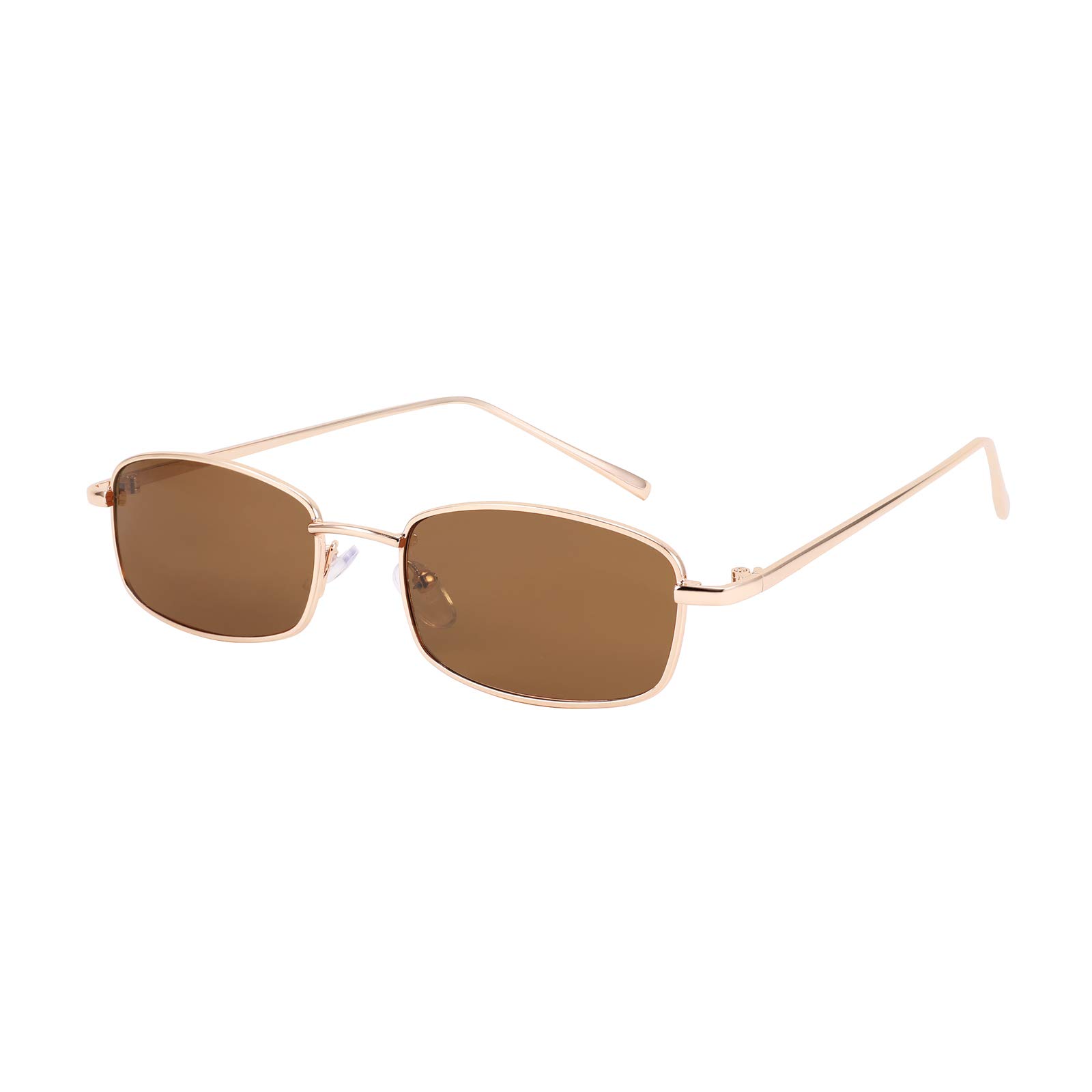 Vintage Small Rectangle Sunglasses Women Men Retro Trendy Square Metal Frame Sun Glasses B2295