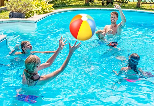 90Shine DONUT POOL FLOATS Doughnut Swimming Rings With 13.5 Inch Beach Balls - Inflatable Tubes Floaties Toys thumb #4