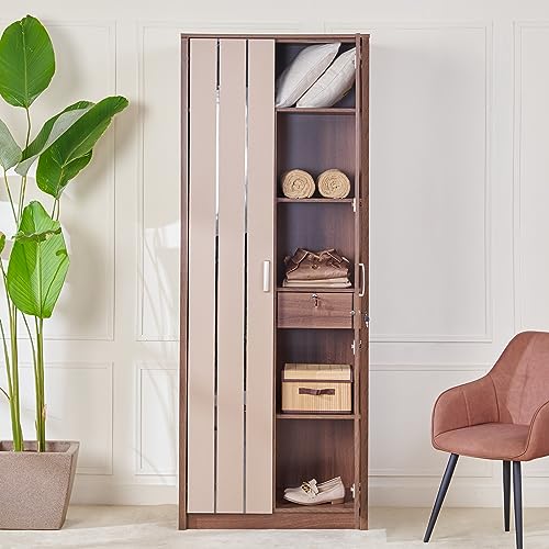 Image of Home Centre Leon 2-Door Wardrobe - Brown
