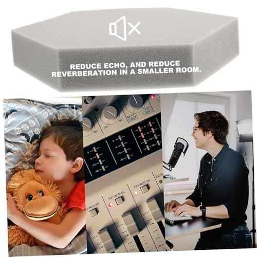BESTonZON 6 piezas Paneles Acústicos Hexagonales Almohadillas de Alta Densidad para Atenuación de Sonido Aislamiento Acústico para Estudios y Teatros en Casa miniatura 6
