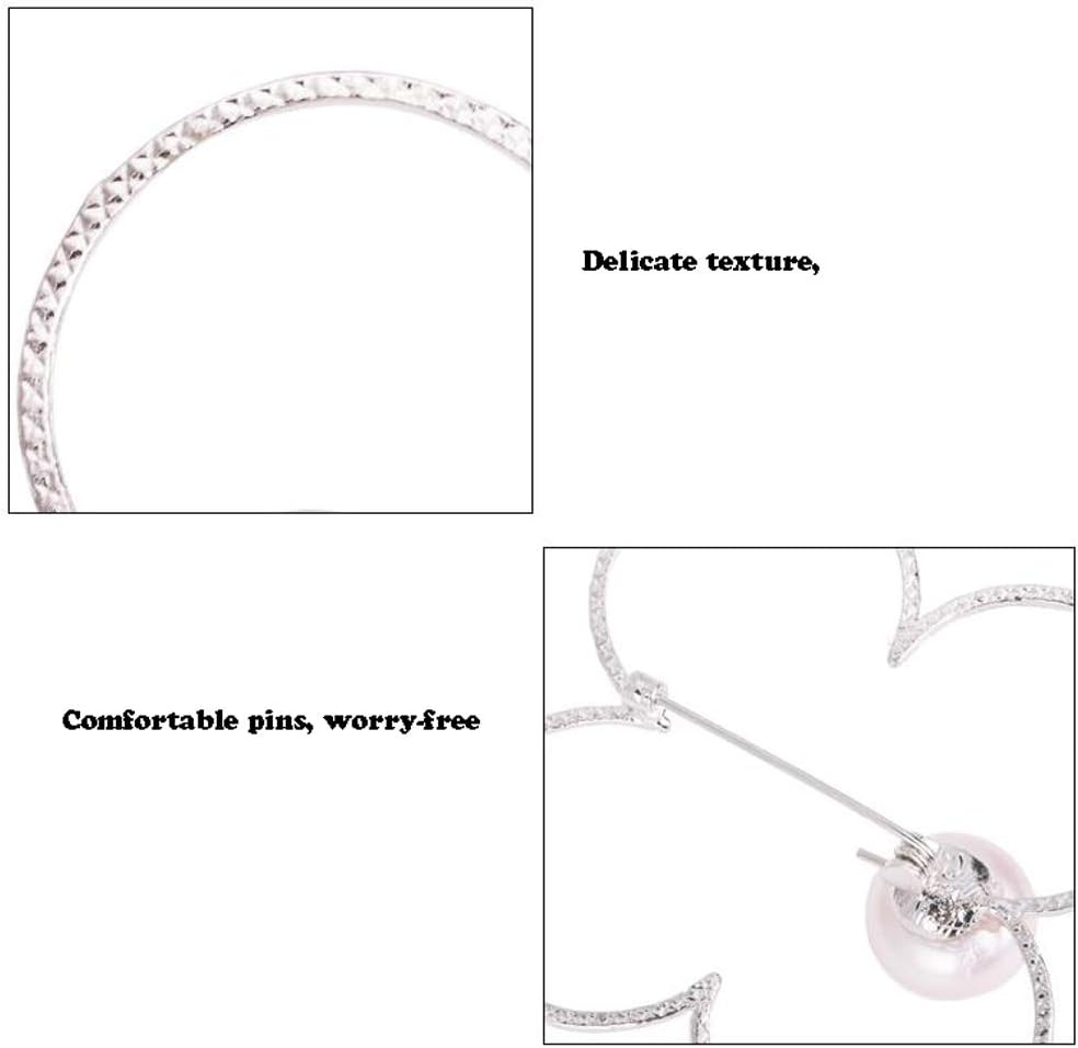 WDX- 中空花のブローチパールハイエンドレトロコートセーターカーディガンピンスカーフバックル シック