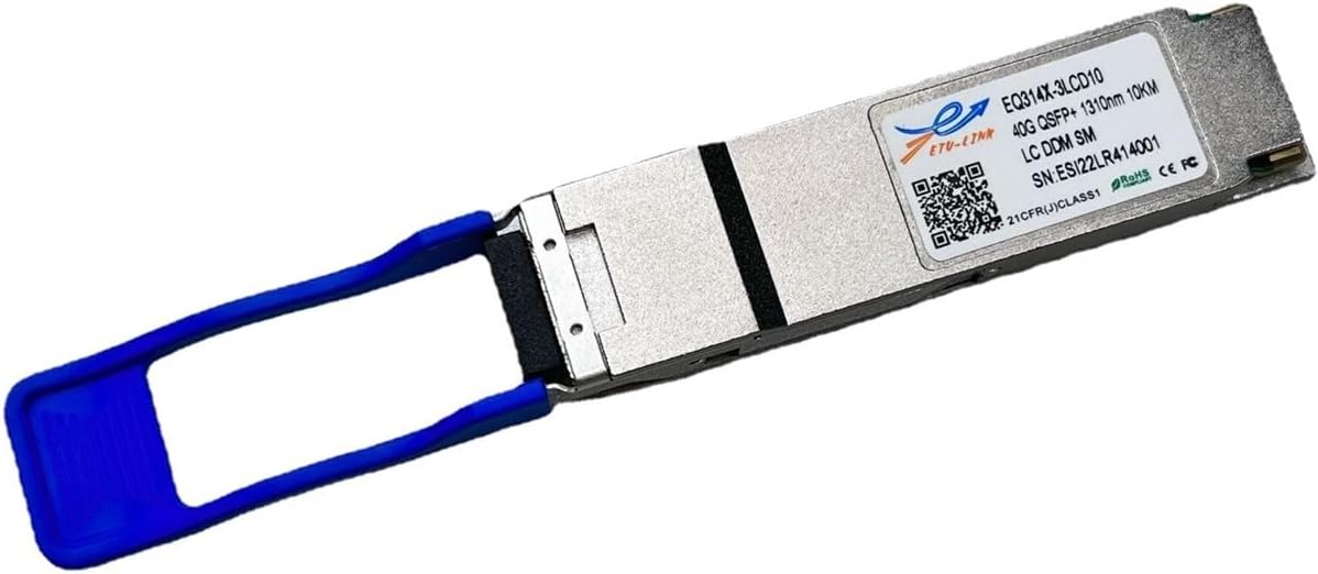 40GBASE-LR4 Optical Module QSFP+ 1310nm 20km Single-Mode Dual-Fiber Duplex LC Interface