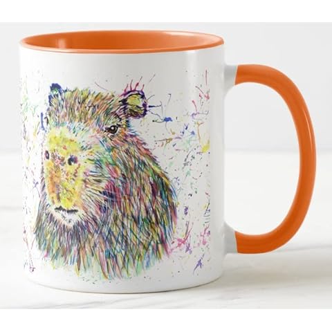 Vixar Capybara - Taza grande de colores con diseño de roedores Cover
