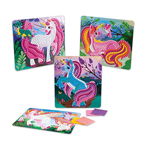 ORB Sticky Mosaics Unicorns, Pink/Teal/Blue/Purple, 12" x 2" x 10.75"