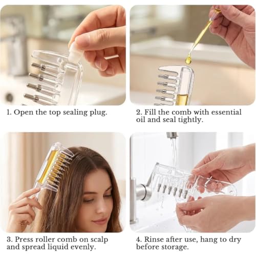 YUNAREE Scalp Essential Oil Comb 80 g - Image 7