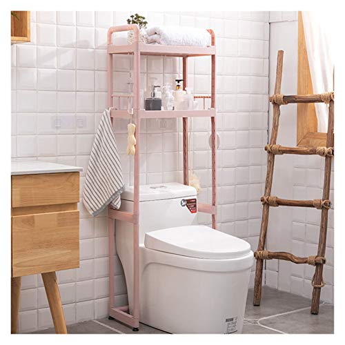 Toilettenregal, Multifunktionales Lagerregal für Bad und WC, vertikaler Raum über der Toilette, 2-lagiges Badezimmerregal