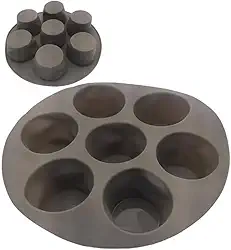 Forma Assadeira em Silicone Antiaderente para Air Fryer, 7 Cavidades, bolinhos, cupcakes, pães de queijo, mini pudins, sobremesas Acessório para Fritadeira Elétrica