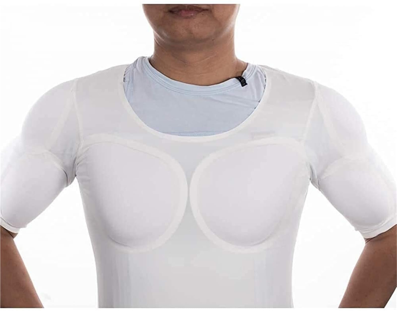 Camiseta con Relleno for Hombre, con Efecto de Abdomen y Pecho Falsos, Transpirable, Suave, Invisible y de compresión.