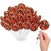Orange and Black Swirl Lollipops, Pack of 50 Pieces Suckers Individually wrapped, Ideal Lollipops Bulk Supply for Candy Buffets and Trick or Treat Bags, Vibrant Swirl Suckers for Easy Sharing