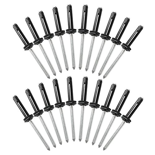 DECDEAL 20 PCS Black Tri Grip Rivet Deep Water Grip longo Tri-Grip Tri-Fold Tri Bulbo Montagem Rivet