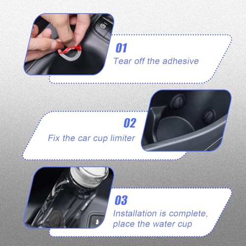 Juego 8 inserts de silicona para portavasos de auto miniatura 5