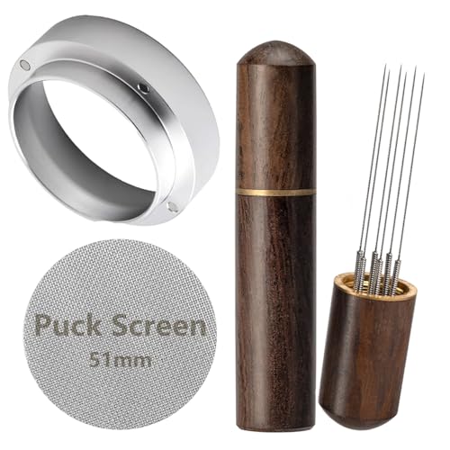 WDT Tool Espresso Accessories Kit: 51mm Dosing Funnel Puck Screen...