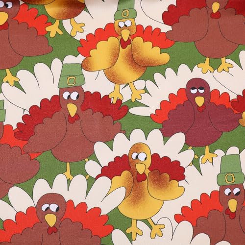 Image of Thanksgiving Toddler Girls Turkey Outfits Set Ruffle T-Shirt Dress and Pants Outfit Set 3-8Years