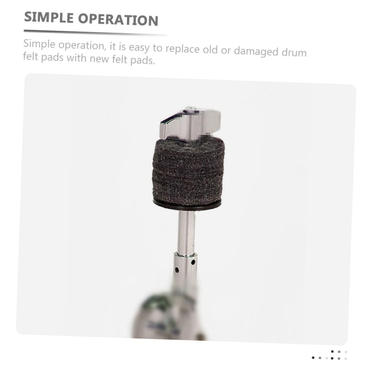 HEMOTON Drum Set Drum Pad Stand 8 Pcs 2.5cm Felt Pads for Drum Kit Supply Unique Design Craftsmanship