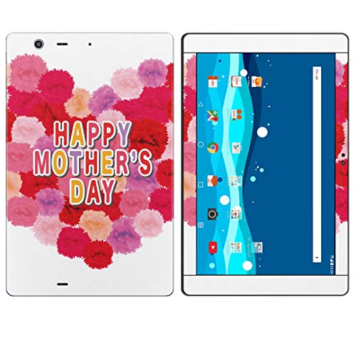 igsticker Qua tab PZ LGT32 全面スキンシール タブレット tablet LGエレクトロニクス シール ステッカー ケース 保護シール 背面 015311 母の日 バラ 花 母 カーネーション