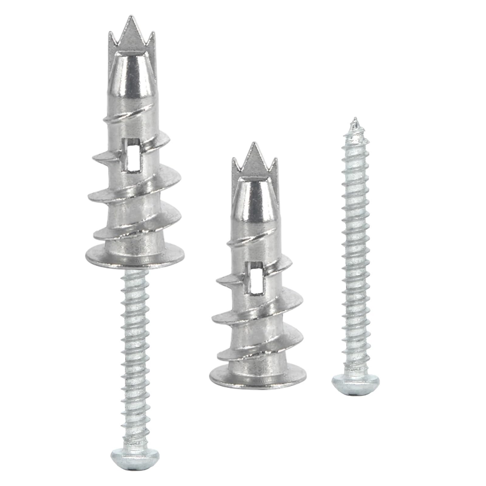 Yangshe One Color Zinc Alloy Self-Drilling Wall Anchor With Tapping Screws For Drywall, 200Pcs