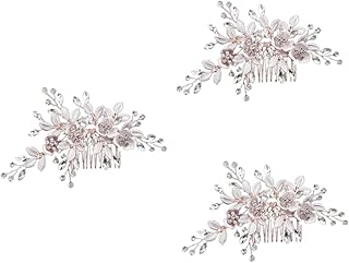 FOMIYES 3 Peças De Headpiece De Noiva Headpieces De Noiva Para Casamento Acessórios De Noiva Acessórios De Cabelo Florais Acessórios De Cabelo De Noiva Pente De Cabelo De Casamento Pente