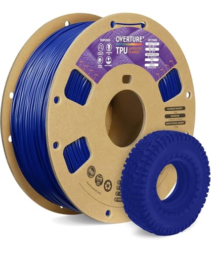 Image of OVERTURE TPU 95A Flexible 3D Printer Filament 1.75mm, 1kg Blue