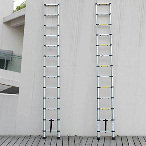 Dicn 12.5Ft Extension Ladder Telescoping 150Kg Capacity Aluminum Straight Ladders Retractable Lightweight For Home Office Diy Builers Transport In Car thumb #5