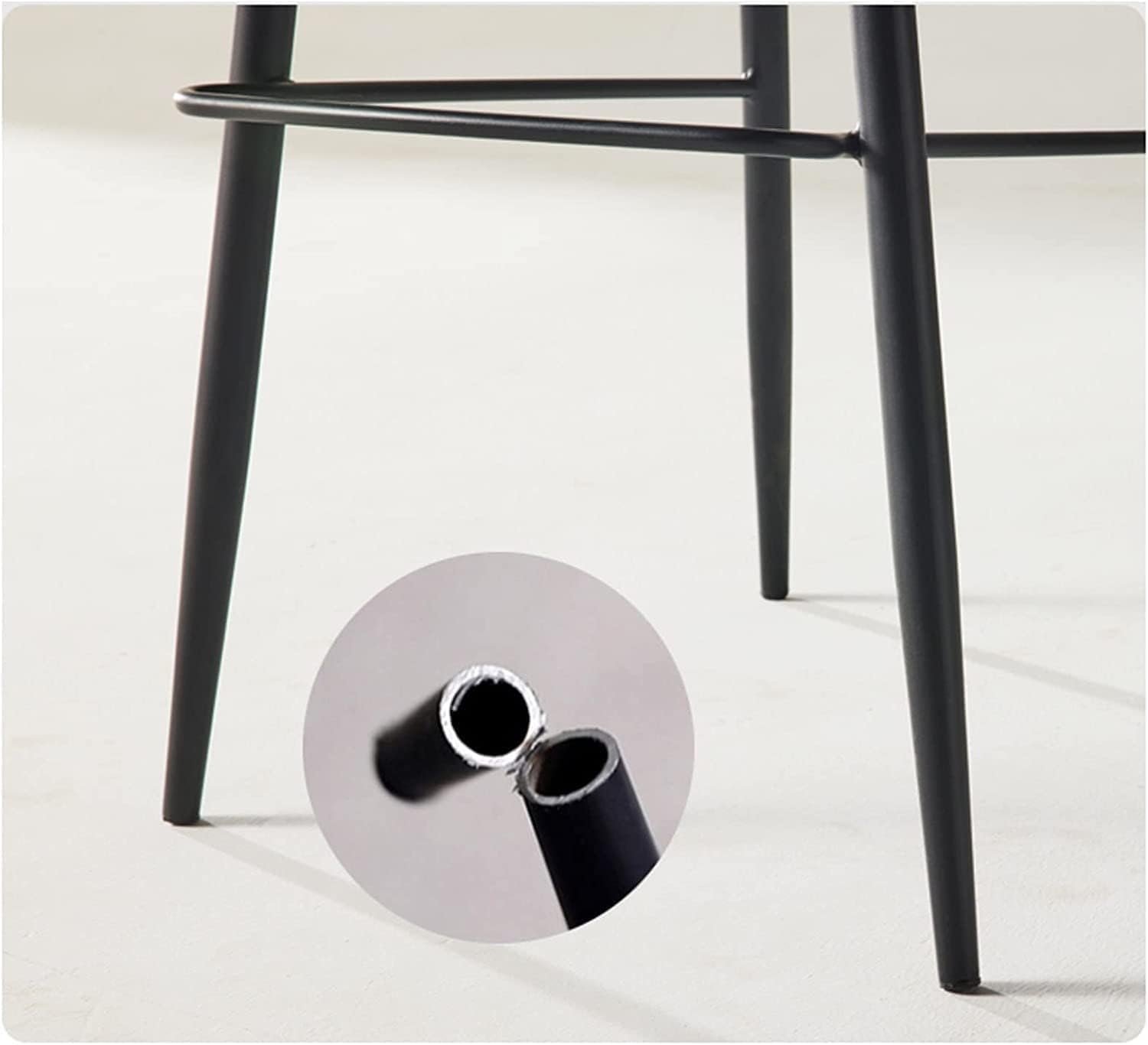 Juego de 2 taburetes Modernos de Altura de mostrador con Respaldo - Elegantes sillas de Comedor Rojas para Isla de Cocina, Pub y Bar doméstico - Asiento cómodo de 75 cm de Altura