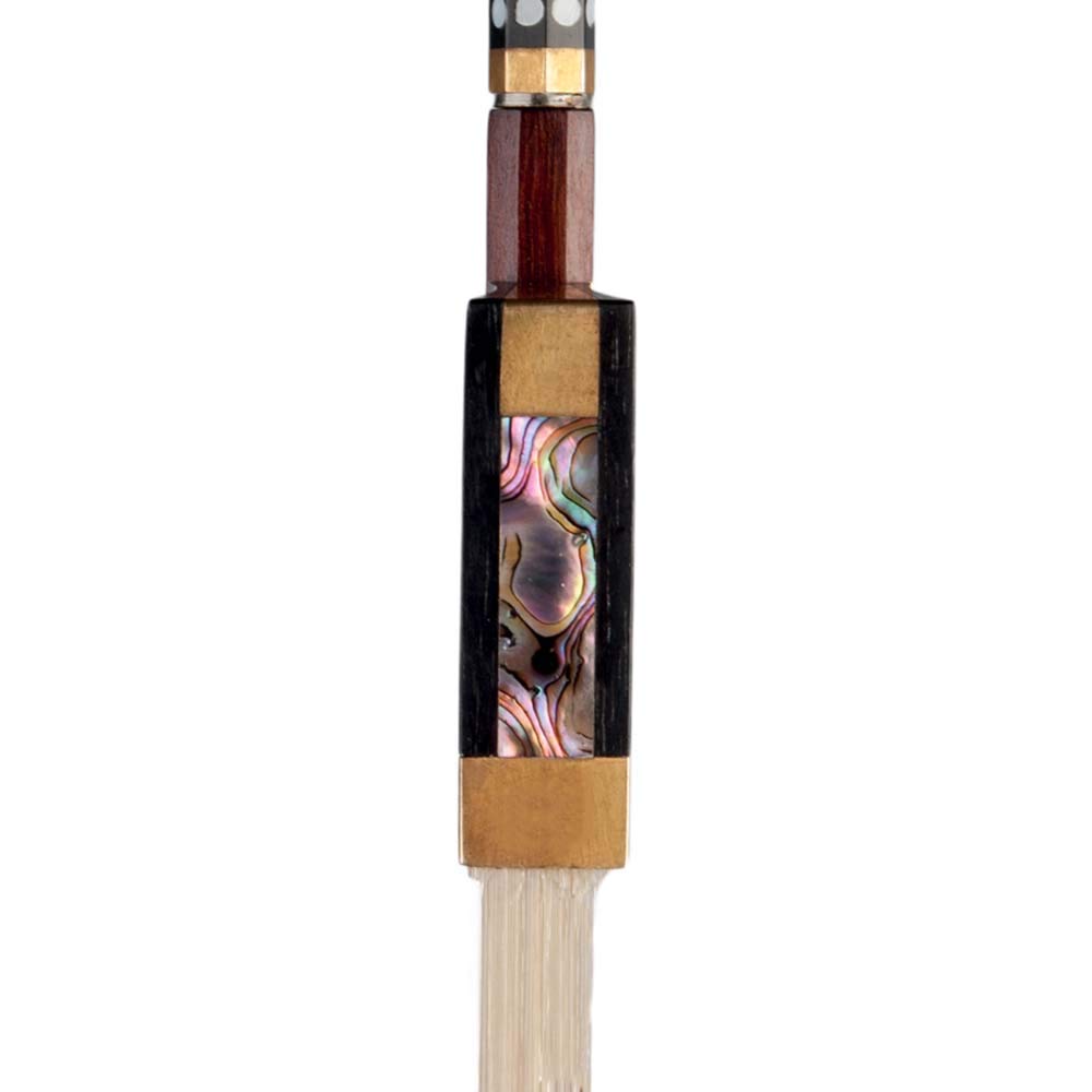 per Violino Pernambuco,Archetto per Violino (Pernambuco Bow Stick Black Ebony Frog And Horsetail Bow Hair) per Violino 4/4 Full Size
