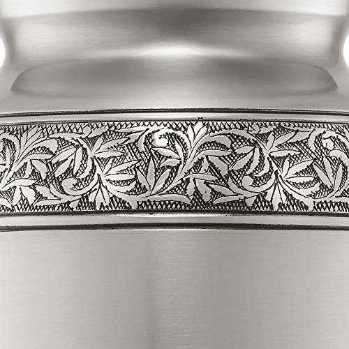 Reminded Cremation Memorial Urn For Human Ashes, Silver Adult Funeral Urn With Velvet Bag #TOP4