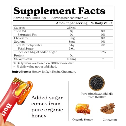Image of Shilajit /Shilajeet Cinnamon Energy Sticks with Organic Honey | Easy to Consume|Helps muscle recovery|Boosts Strength & Improved energy, 85+ Trace Minerals, 75%+ Fulvic Acid (Pack of 2)