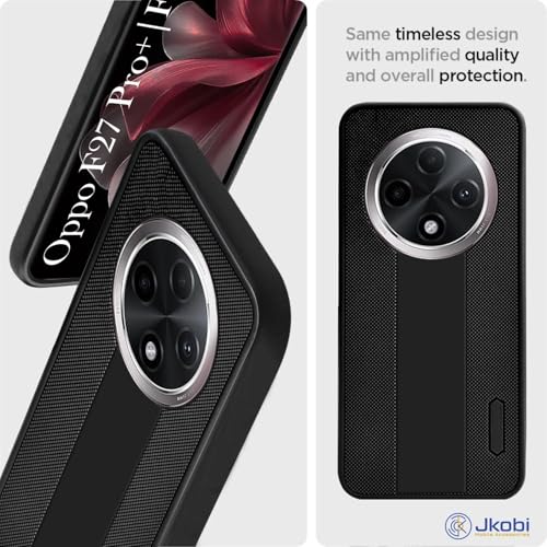 Image of Jkobi Rubberised Back Cover Case for Oppo F27 Pro | Oppo F27 Pro Plus (Textured Grip Design | Camera Protection | Slim and Light Weight | Soft Touch and Feel)