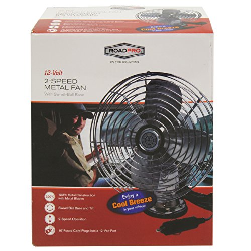 RoadPro RP-1179 Car Fan, Heavy Duty, 12V, Metal, 7.5" by RoadPro - Image 2