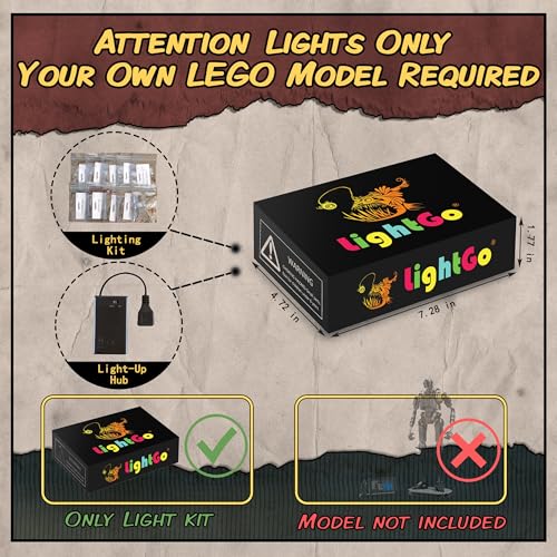 Image of LightGo LED Kit for K-2SO Security Droid Compatible with Lego 75434 | Lighting Only-Bricks Set Not Included