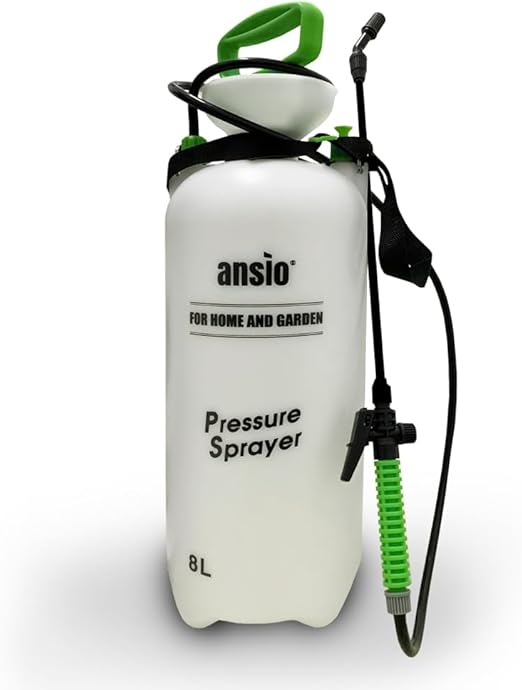 ANSIO® Garden Sprayer 8 litre Pressure Sprayer Pump Action, Weed Killer