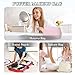TOPEAST Makeup Bag for Women, Small Travel Cosmetic Bag Puffy Make Up Pouch Set, Open Flat Waterproof Toiletry Bags Organizer for Traveling, Black