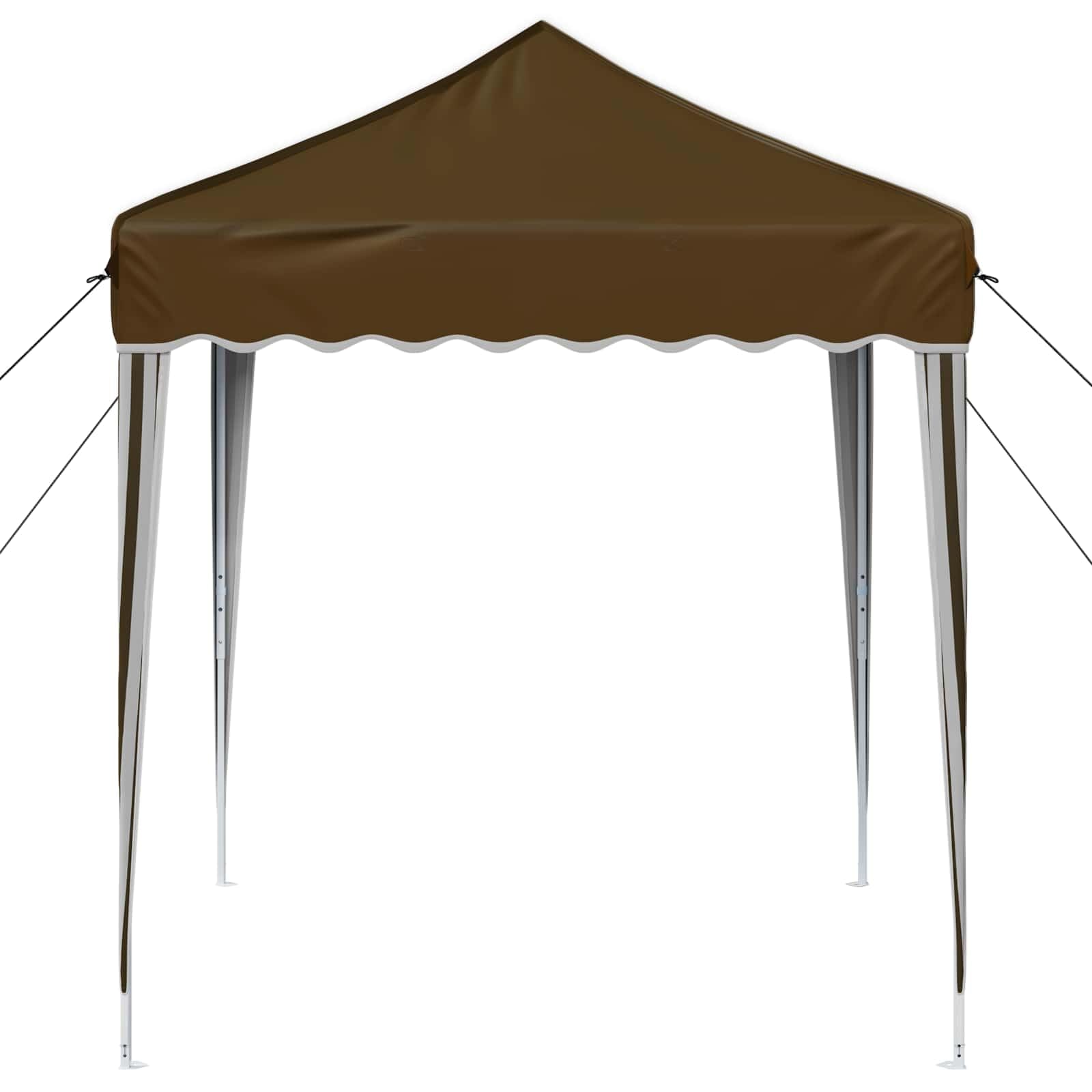 Namiot imprezowy Pop-up, 195 x 195 x 245 cm, kolor taupe, tkanina Oxford, odporny na warunki atmosferyczne, z ochroną przed promieniowaniem UV, na grillowanie, wesele, festiwal, stoisko