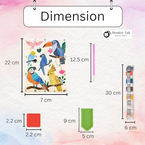 Image of MONKEYTAIL Assorted Prints DIY Diamond Art | Set of 10 | Ideal Birthday Return Gifts for Kids of All Age Group