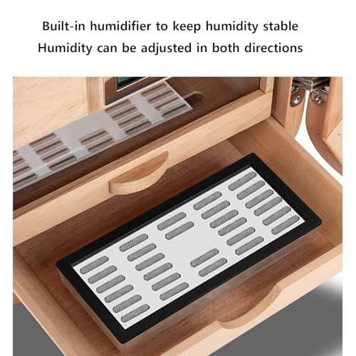 Zigarren Humidors Elektronischer Humidor Schrank mit Luftbefeuchter und Thermometer - 1° Präzise Temperaturregelung, Hält 110 Zigarren, 360° Luftzirkulation für Zuhause und Bar