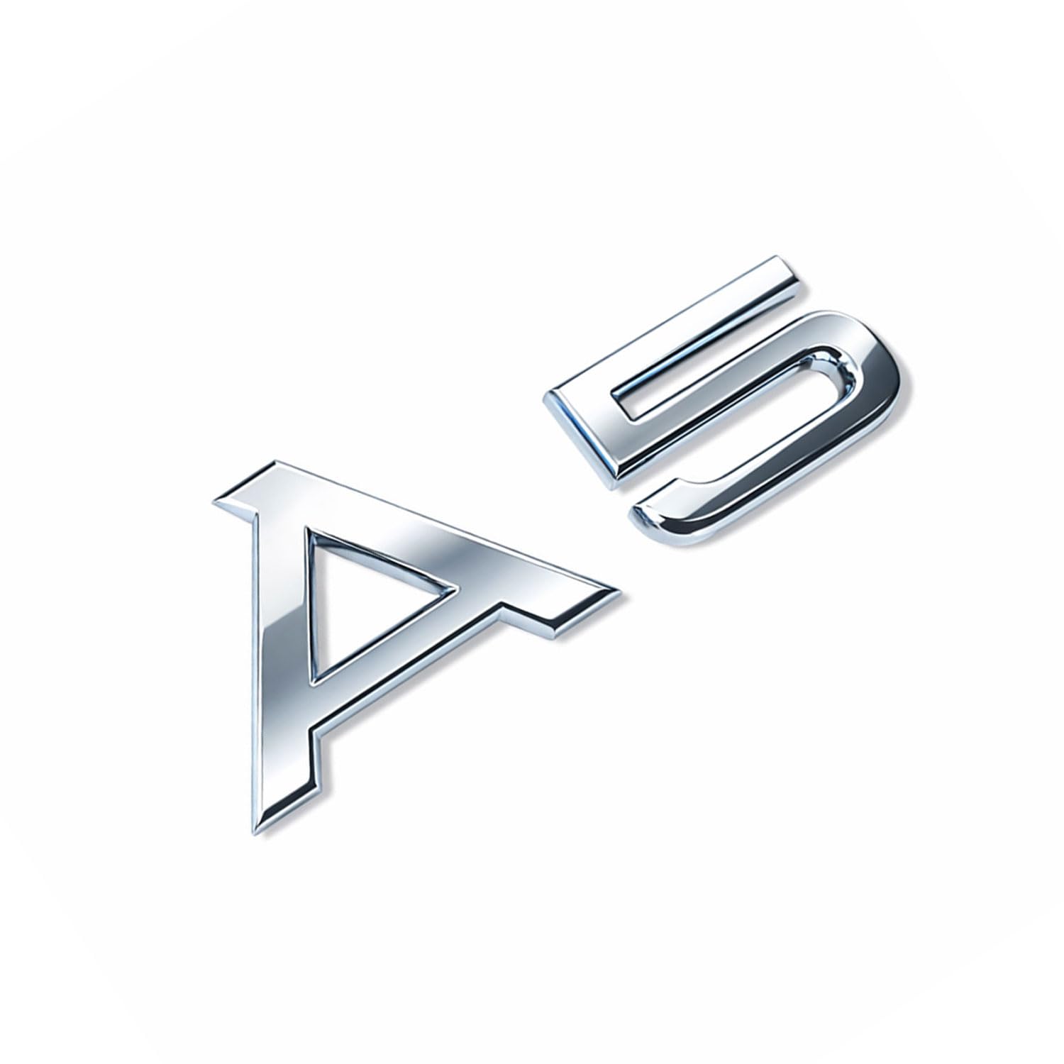 Logo posteriore A5 argento lucido modifica tuning