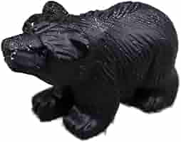 Amazon.co.jp: クマの置物像天然クリスタル石彫刻工芸品