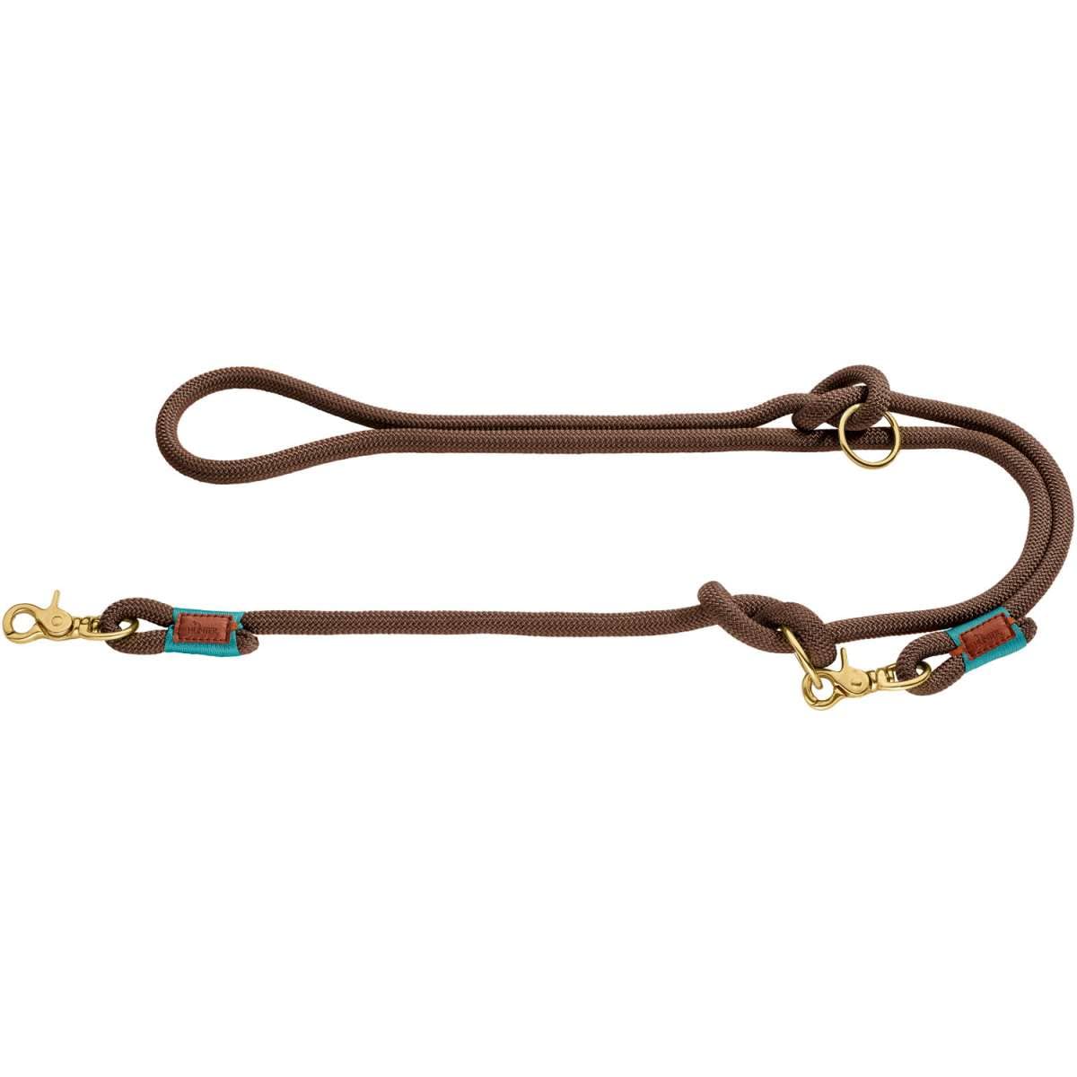 Laisse Hunter Oss réglable brun en sangle de corde pour chien