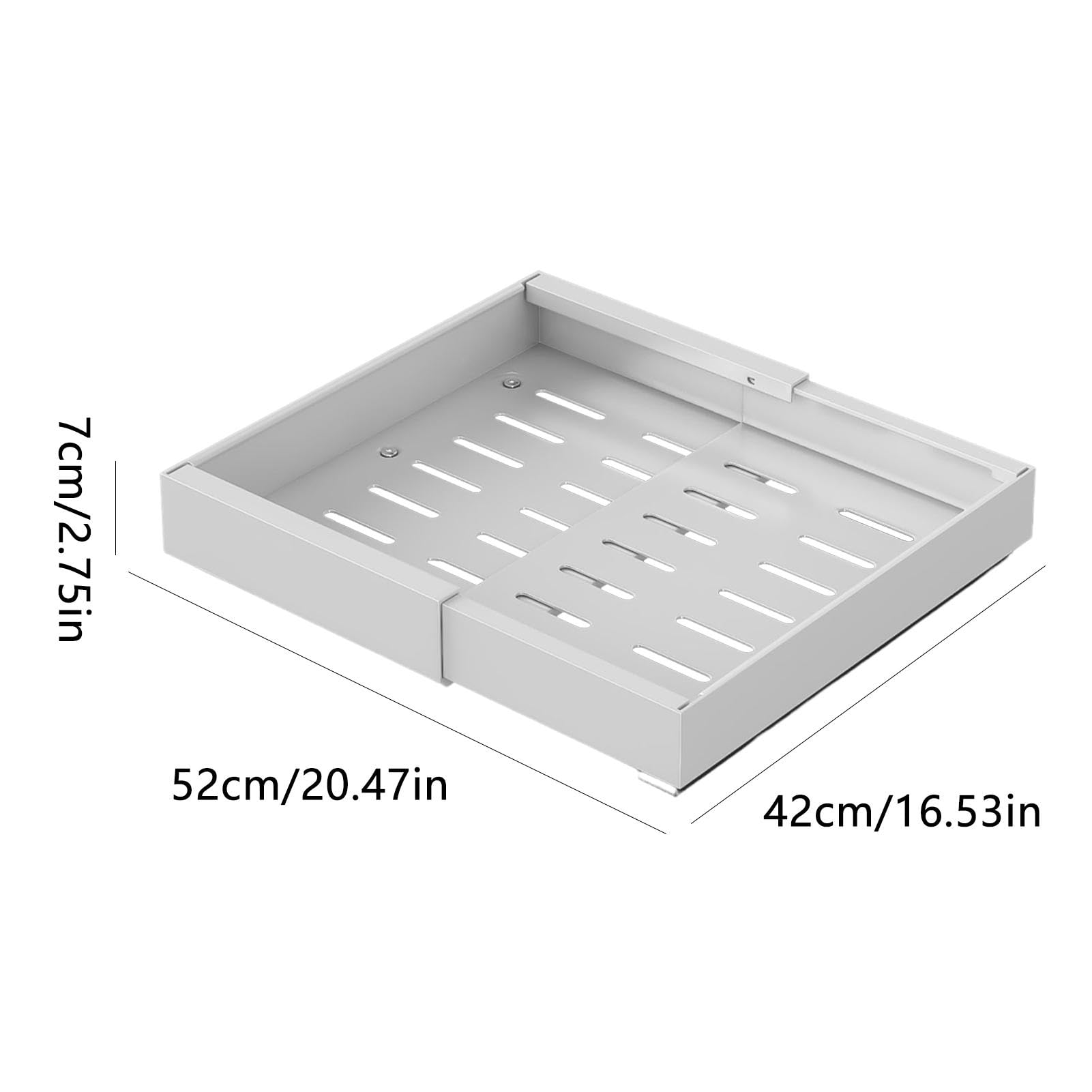Cajones Extraíbles De Cocina,Organizador De Gabinete De Baño | Cajón De Rejilla De Metal Expandible Sin Taladro - Almacenamiento En Estante De Gabinete De Acero Al Carbono Sin Perforaciones, Organizad