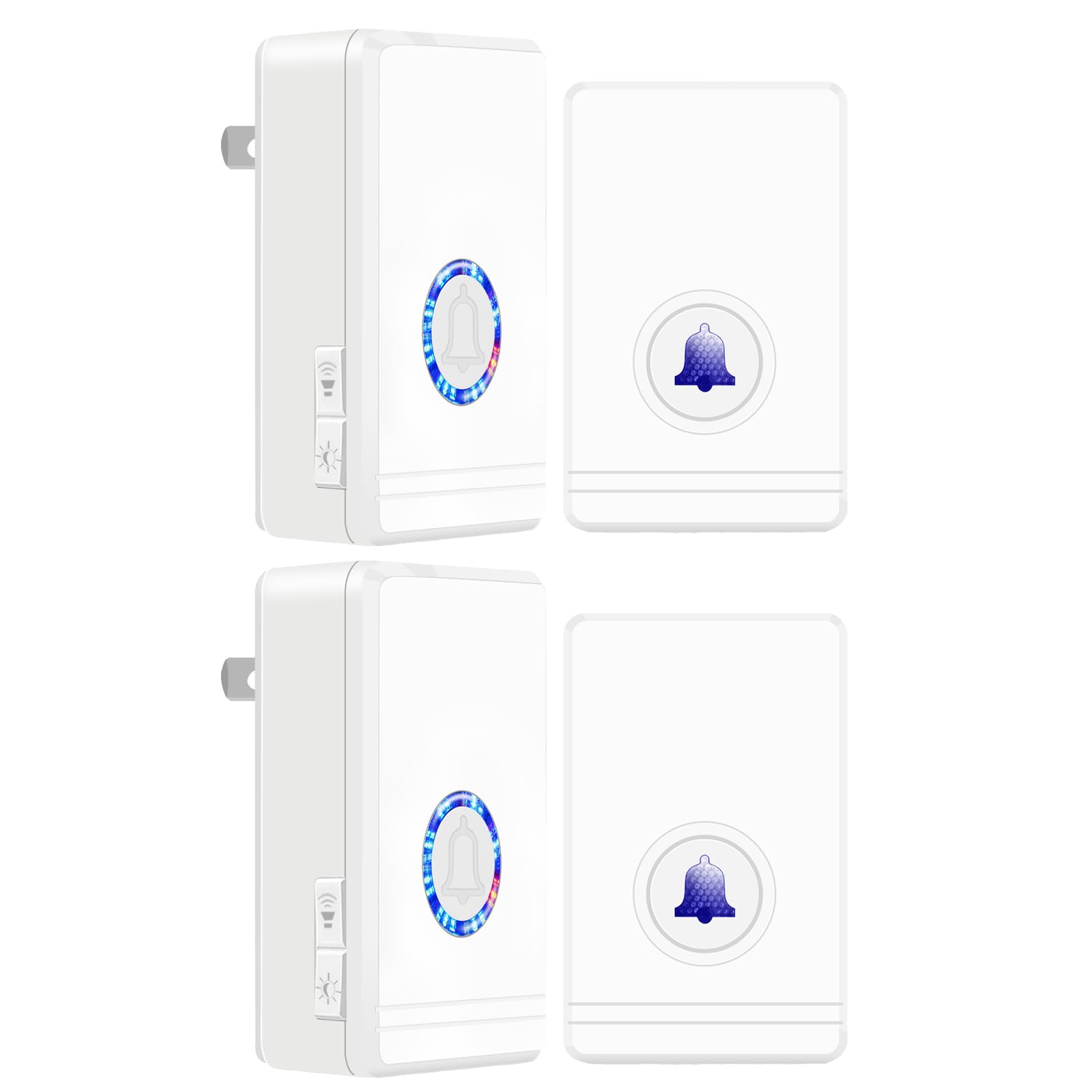 NineLeaf Détecteur De Mouvement,Sonnette sans Fil,Détecteur De Passage,Transmet jusqu'à 918 Pieds, 4 Niveaux De Volume, 36 Mélodies De Carillon, Installation Facile, pour La Maison, Le Magasin, 2PK