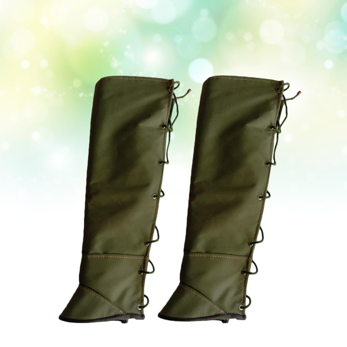 Homoyoyo Guêtres de Protection pour Jambes en Toile Verte, Imperméables